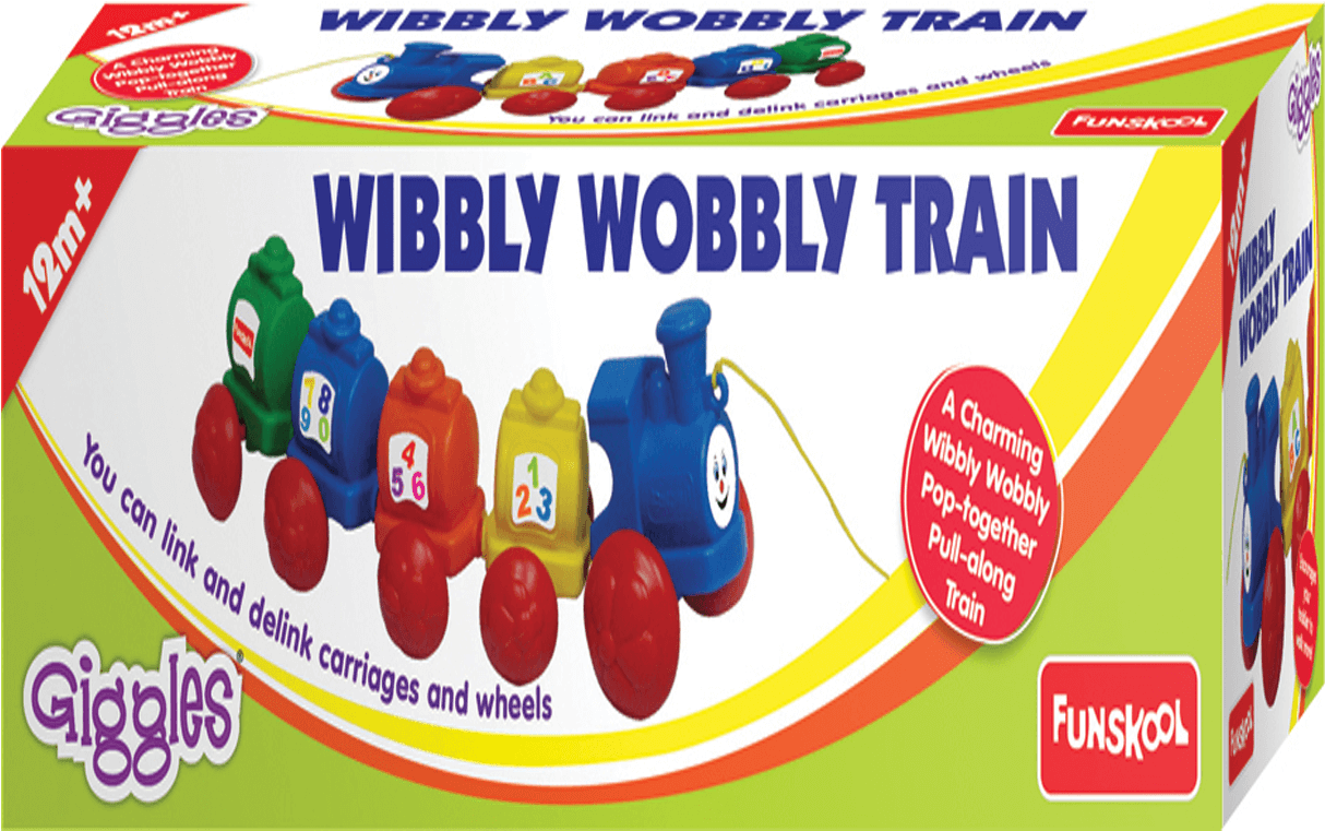 Funskool Giggles Wibbly Wobbly Train - Construction Set Toy (1238x1500), Png Download
