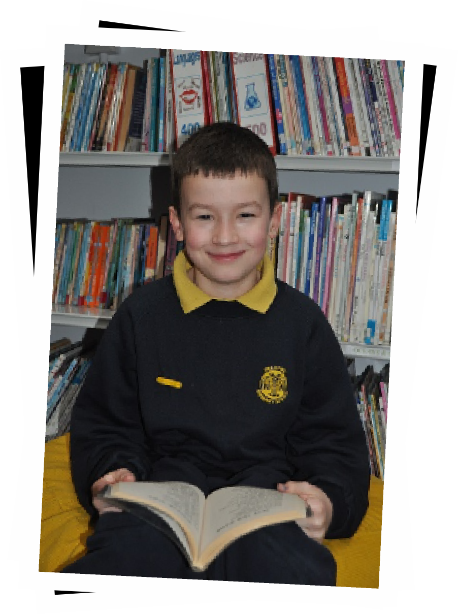 A Delapre Child Sitting Smiling With A Book - Sitting (902x1209), Png Download