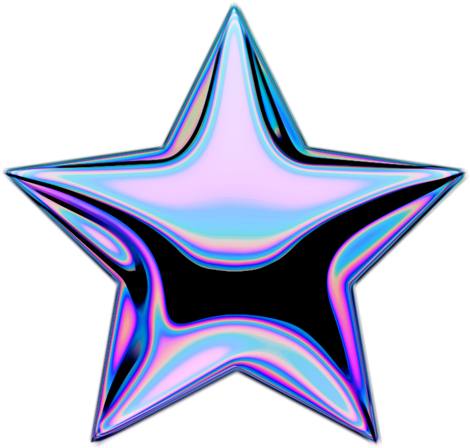 Holo Holographic Shootingstar Stars Star Emoji Iridesce (1024x1024), Png Download