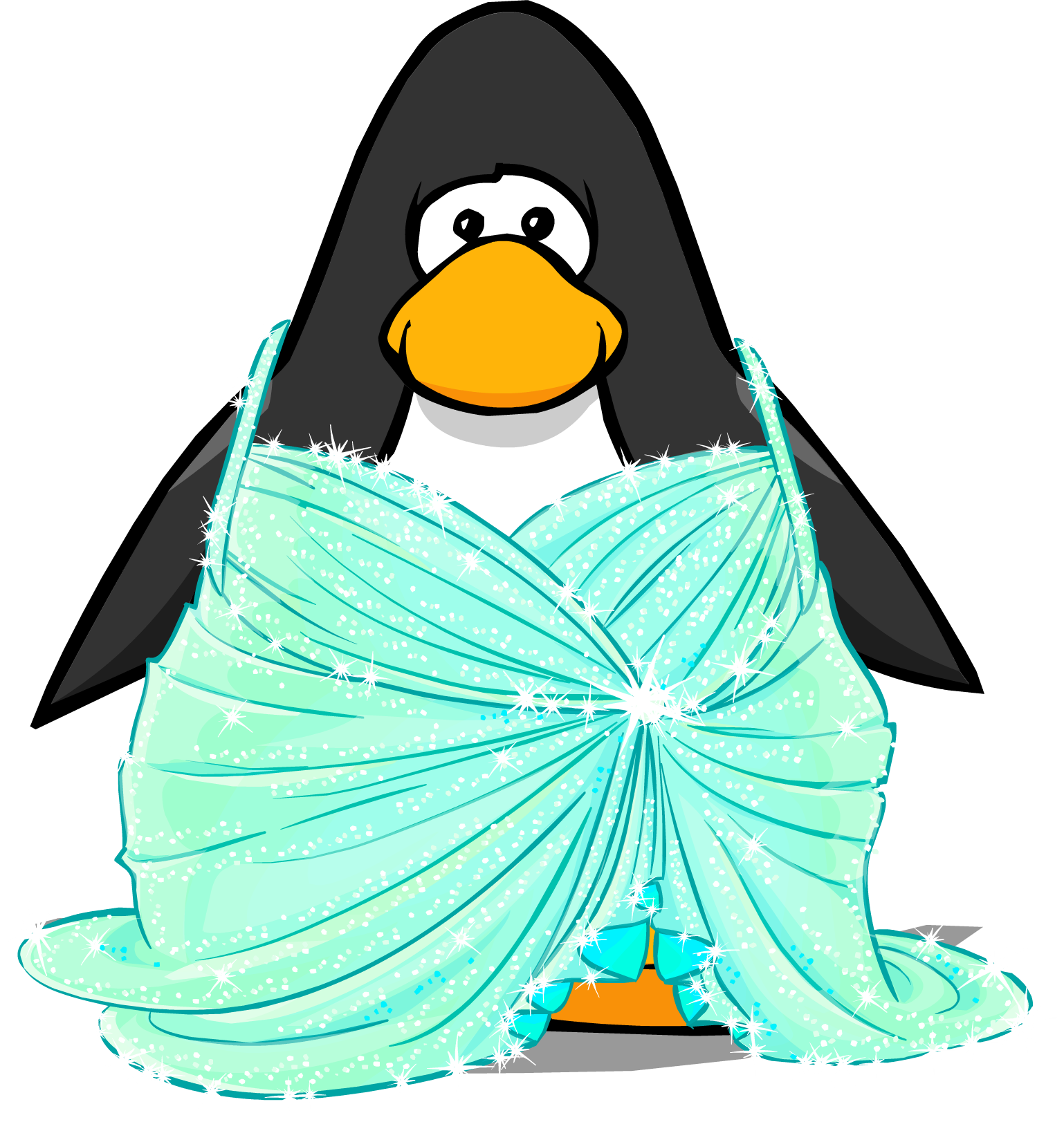 Among The Stars Mint Dress From Player Card - Club Penguin Bikini (1538x1623), Png Download