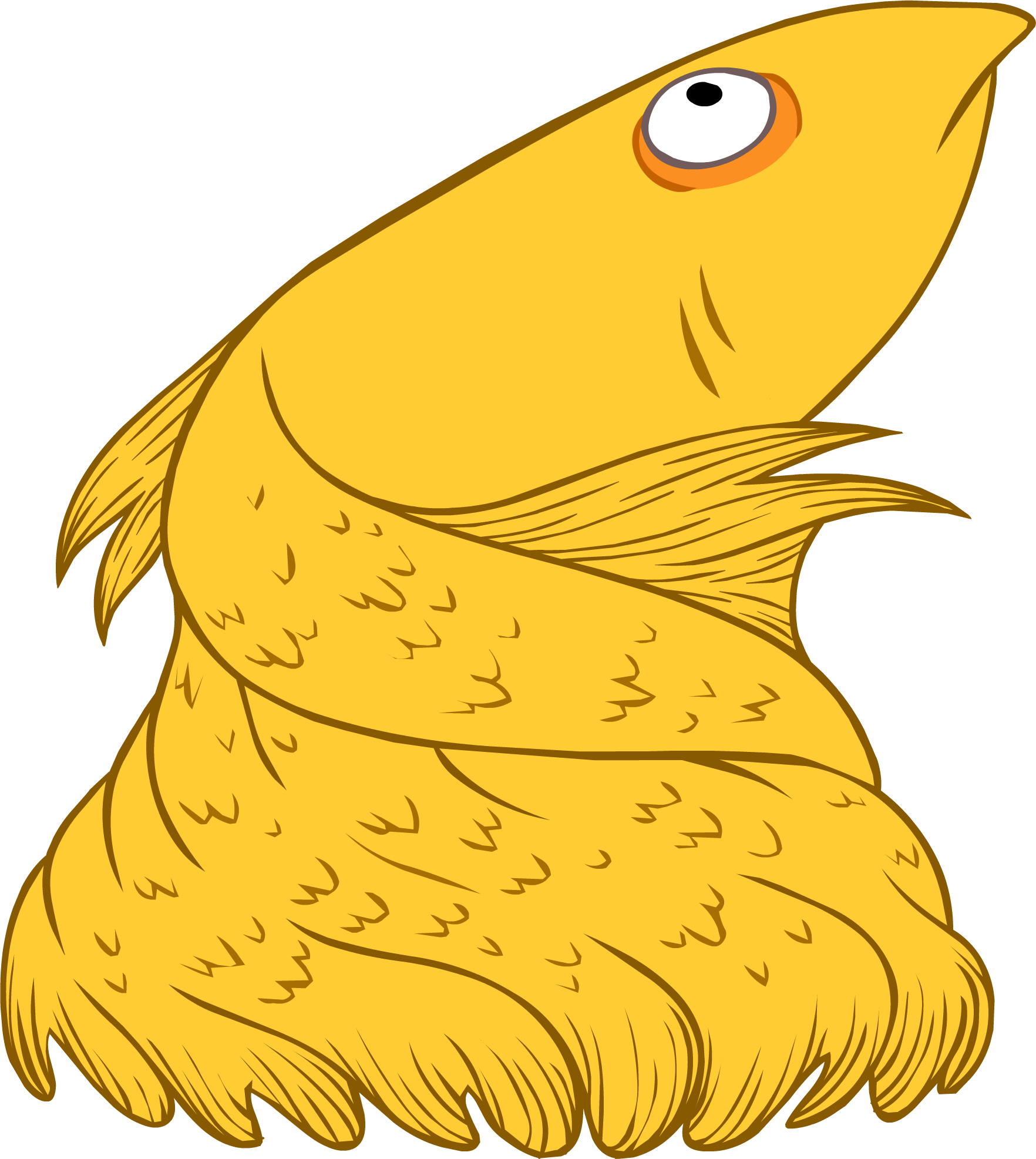 Flufflygownicon - Club Penguin Fluffy The Fish (1764x1973), Png Download