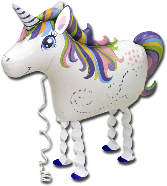 Unicorn Shaped Foil Balloon For Childrens Birthday, - Decorations Cute Unicorn Party (580x640), Png Download