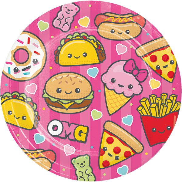Junk Food Party Dinner Plates 8 Pk- Only 10 Left (600x600), Png Download