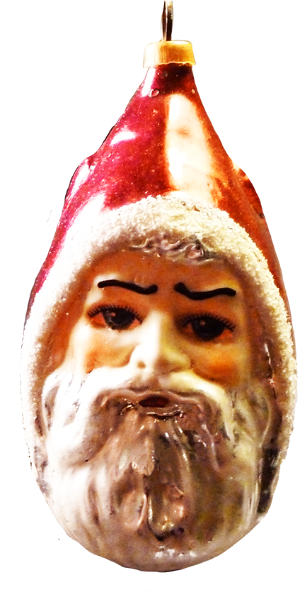 Vintage Christmas Tree Santa Decoration - Christmas Tree (539x886), Png Download