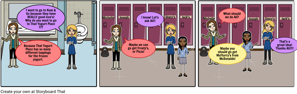 Icee, Or Frozen Yogurt Part - Storyboard (1164x385), Png Download