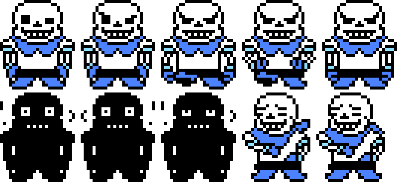 Sans Sprite Sheet - Undertale Sans Papyrus Hoodie Coat Cosplay Costume (1330x610), Png Download