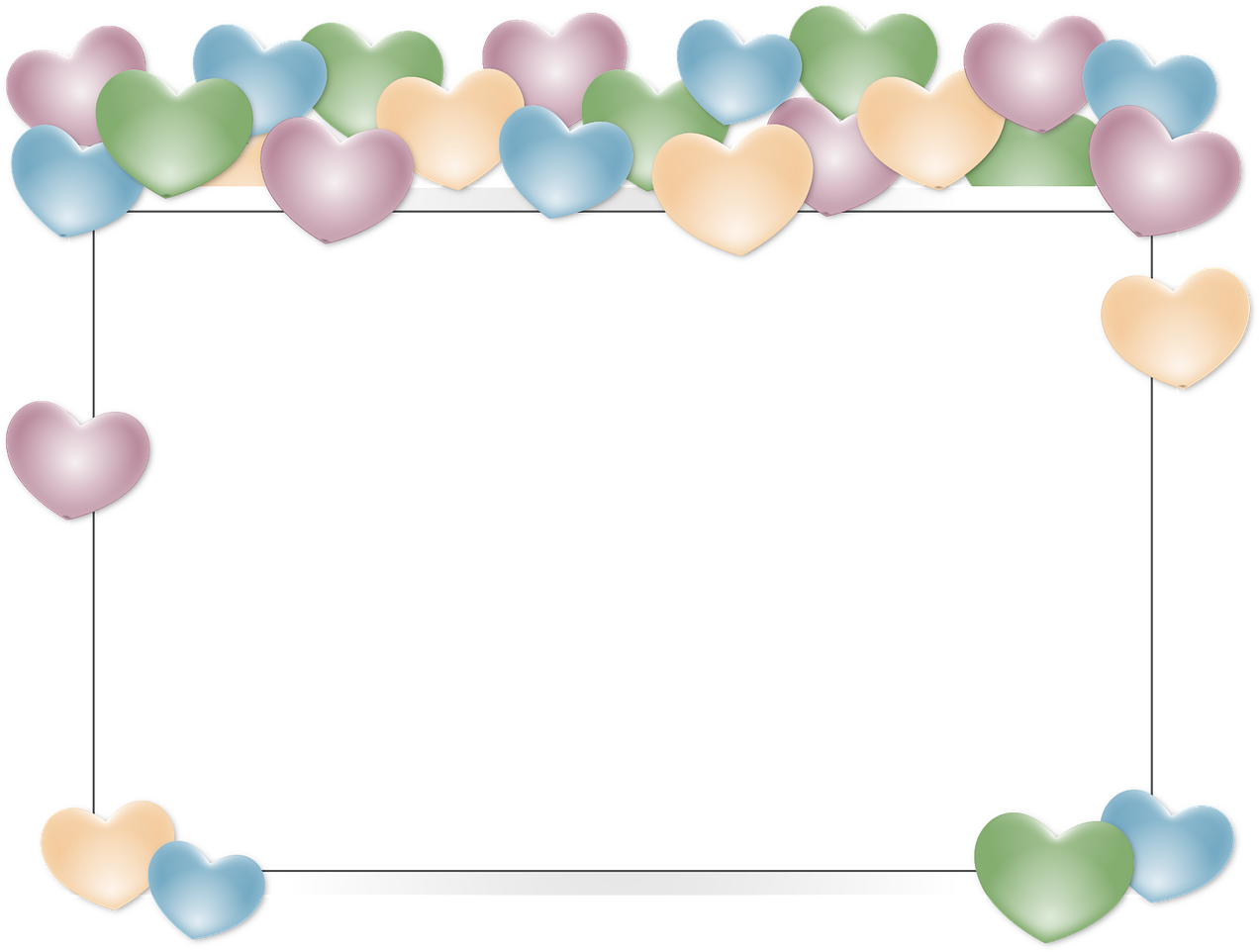 Wedding, Frame, Border, Holder, Balloons (1280x972), Png Download