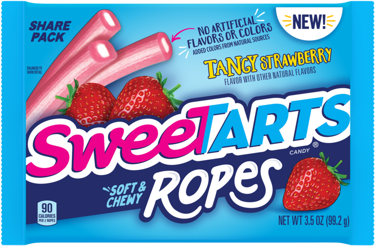 3 - 5oz - Sweet Tart Ropes Strawberry (750x750), Png Download
