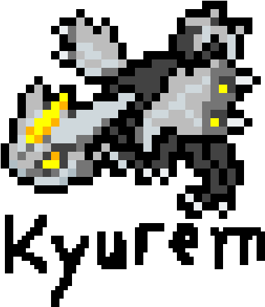 Kyurem Pixelated (600x600), Png Download