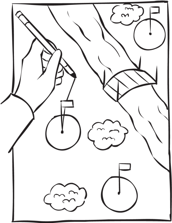 Paper Golf - Line Art (1024x768), Png Download