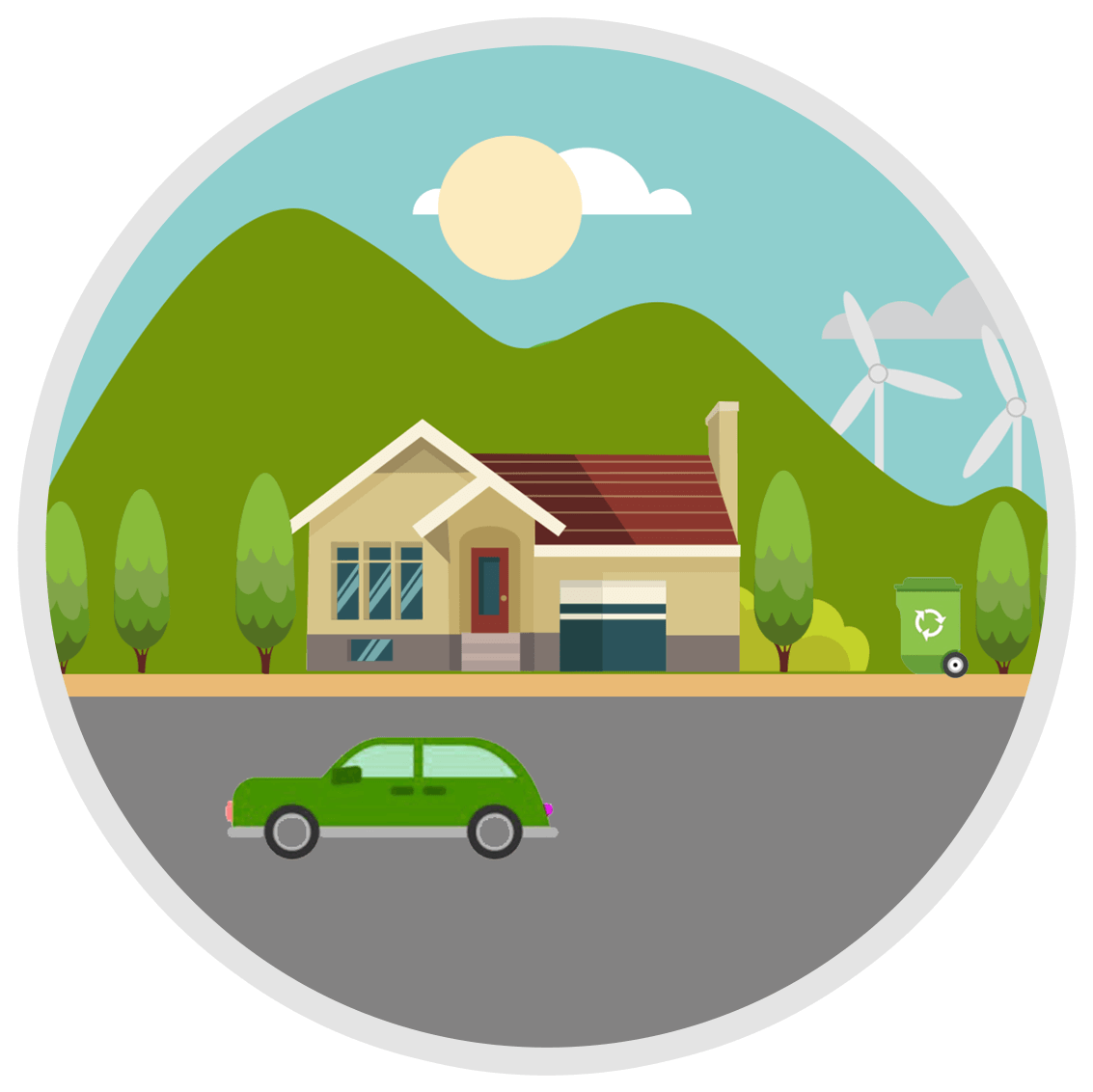 Eco-friendly Construction - City Car (1200x1200), Png Download