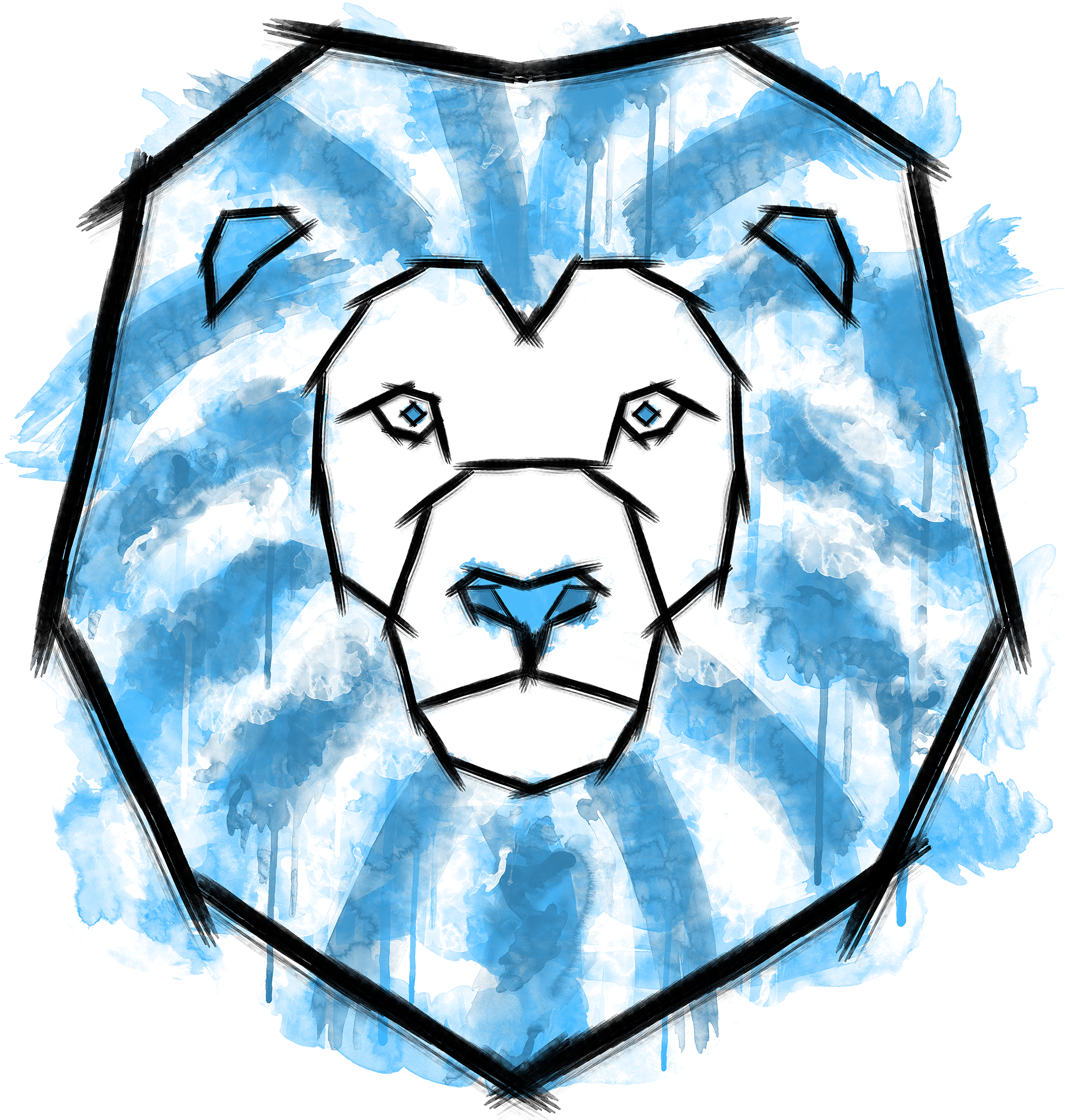 A Graphic Made In Illustrator And Photoshop Of A Watercolor - Watercolor Painting (2123x2123), Png Download