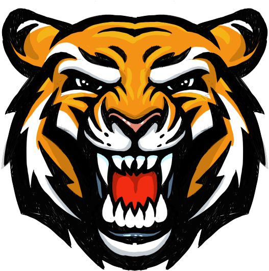 Tiger Face Png Image - Tiger Mascot Logo Png (582x548), Png Download