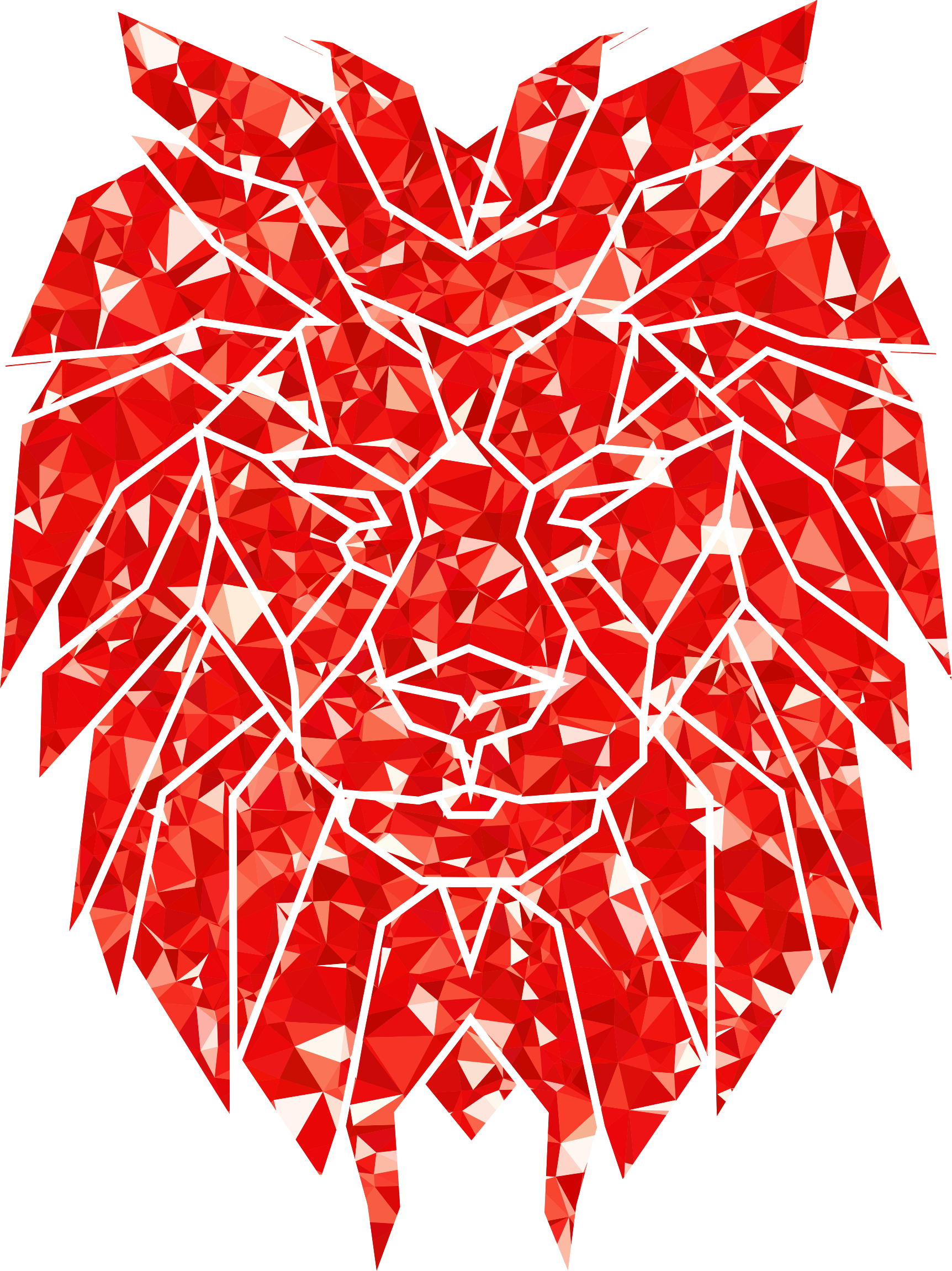This Free Icons Png Design Of Ruby Polygonal Lion Face (1724x2302), Png Download