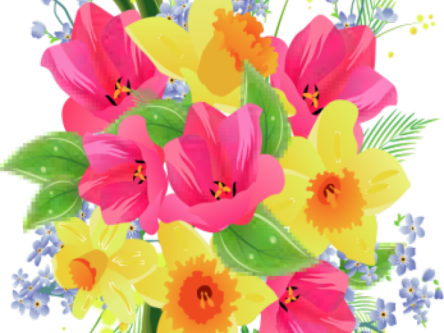 Bouquet Clipart Flower Bokeh - Basant Panchmi Par Kaveeta (640x480), Png Download