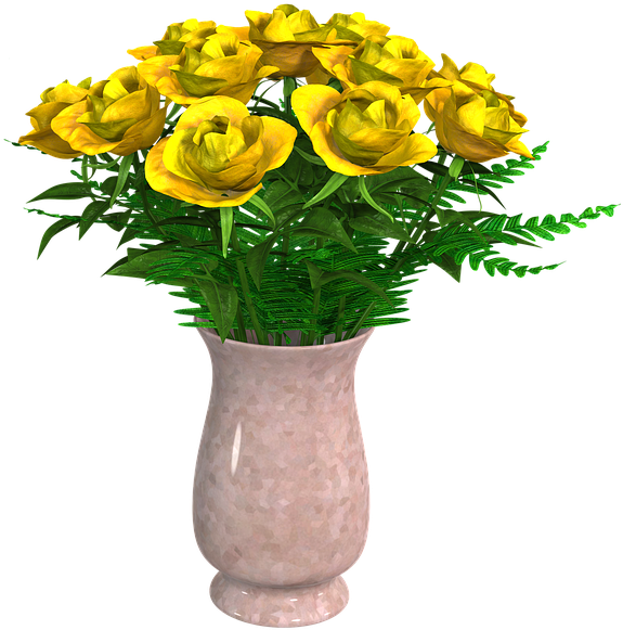 Flowers, Bouquet, Flower Vase, Arrangement, Vase - Flower Vase Png (606x640), Png Download