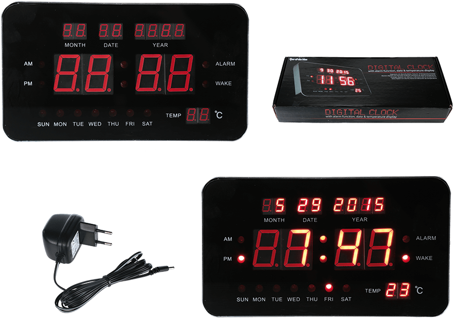 Out Of The Blue Plastic Digital Alarm Clock (945x709), Png Download