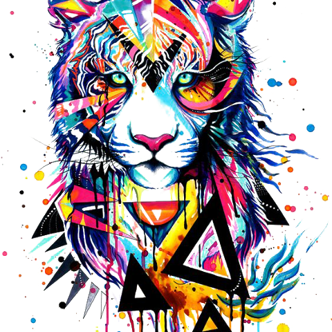5d Diamond Painting Lion (480x480), Png Download