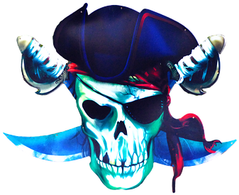 Skull Pirates Symbol Skeleton Design Bone - Lambang Tengkorak Bajak Laut (384x340), Png Download