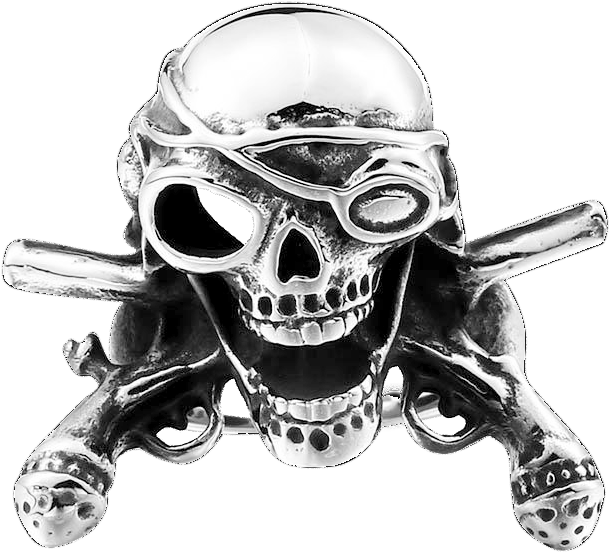 Beier Pirate Skull Ring (800x800), Png Download