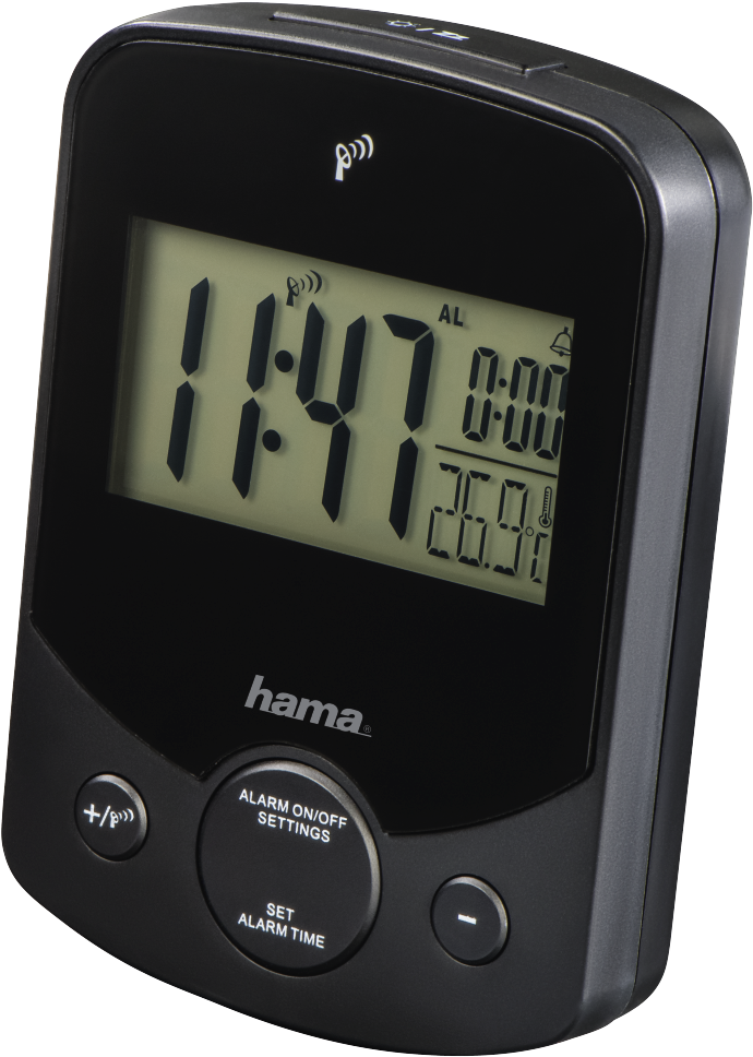 "duo" Radio Alarm Clock, Black - Hama Duo Radio Alarm Clock (1100x1100), Png Download