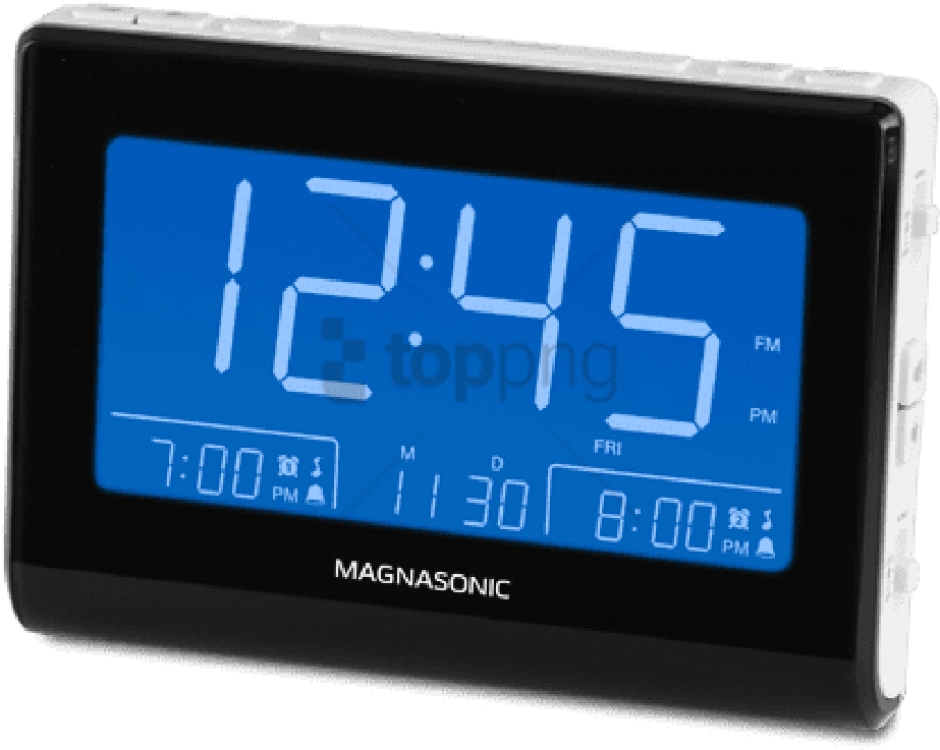 Alarm Clock Radio With Usb Charging - Alarm Clock (500x500), Png Download