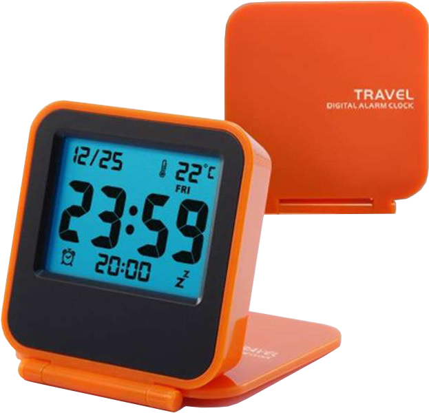 Promotional Desktop Digital Travel Alarm Clock Flip - Ebotrade Dirct Ebotrade Travel Clock, Alarm Clock,portable (750x707), Png Download