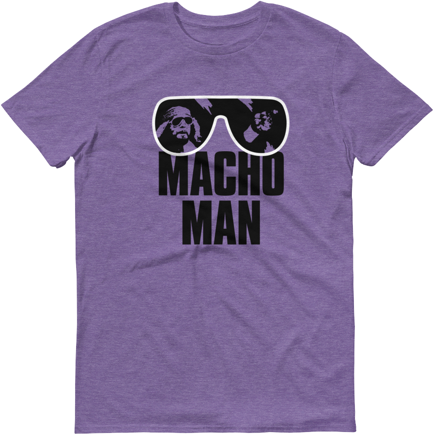 "macho Man" Randy Savage "sunglasses" T-shirt - Wwe Macho Man Classic Distressed Sunglasses (900x900), Png Download