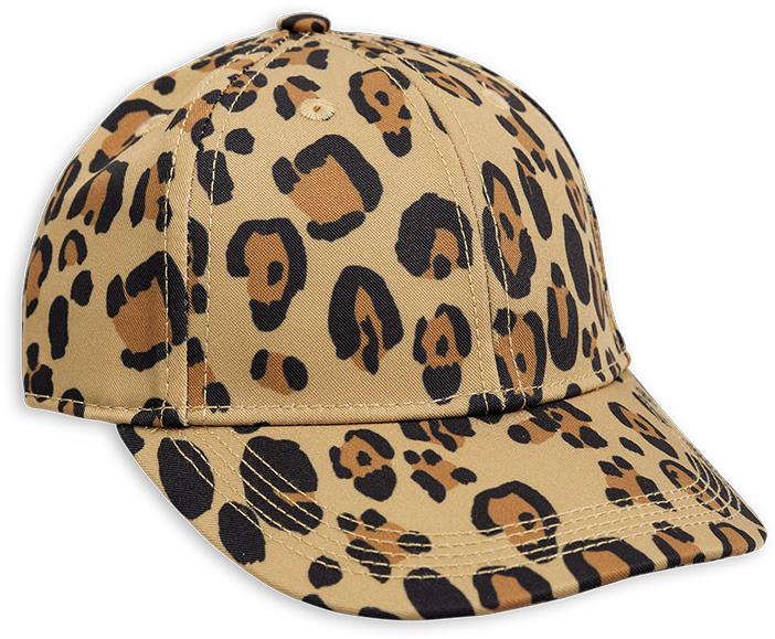 Leopard Cap - Mini Rodini Unisex Huer Og Hatte Beige Basic Leopard (1100x1430), Png Download