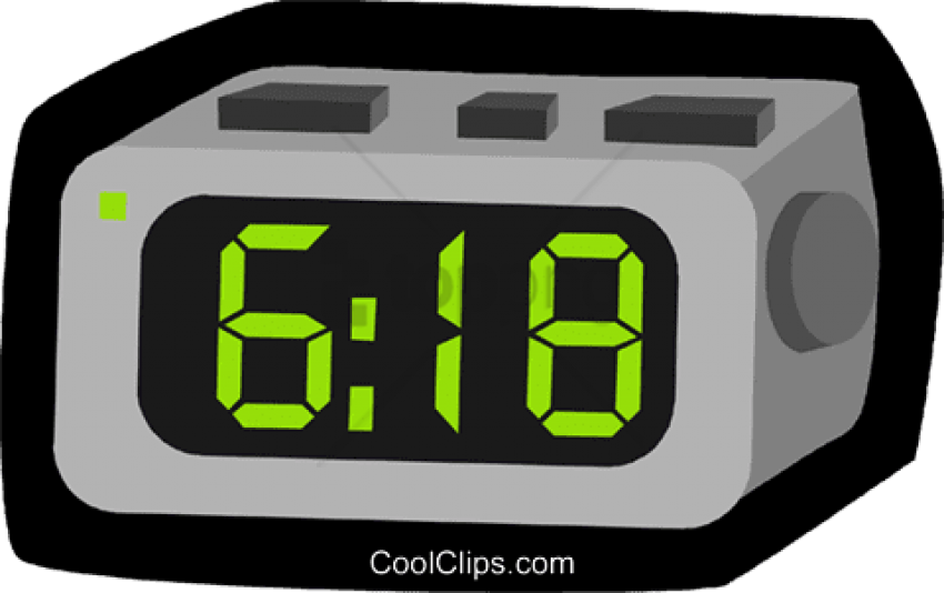 Digital Clock Royalty Free Vector Clip Art Illustration - Digital Clock Clipart (480x301), Png Download