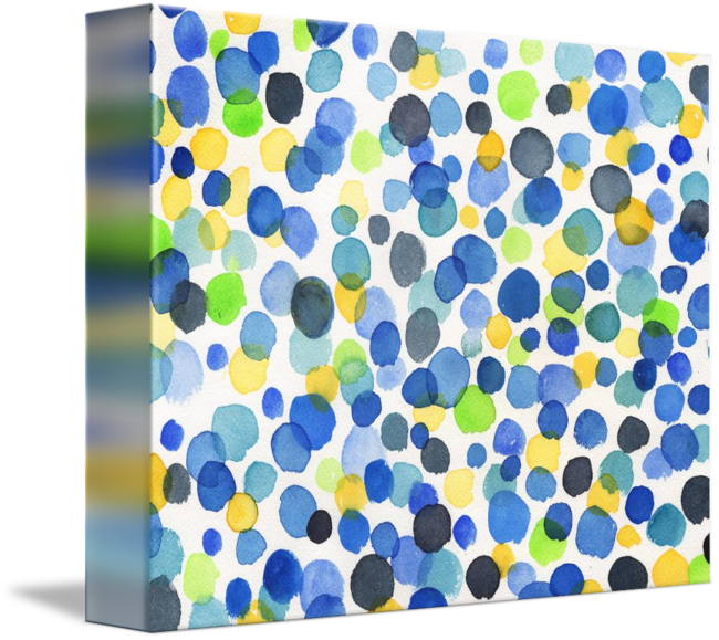 "happy Dots In Watercolor Abstract Art Baby Room - Watercolor Painting (650x579), Png Download