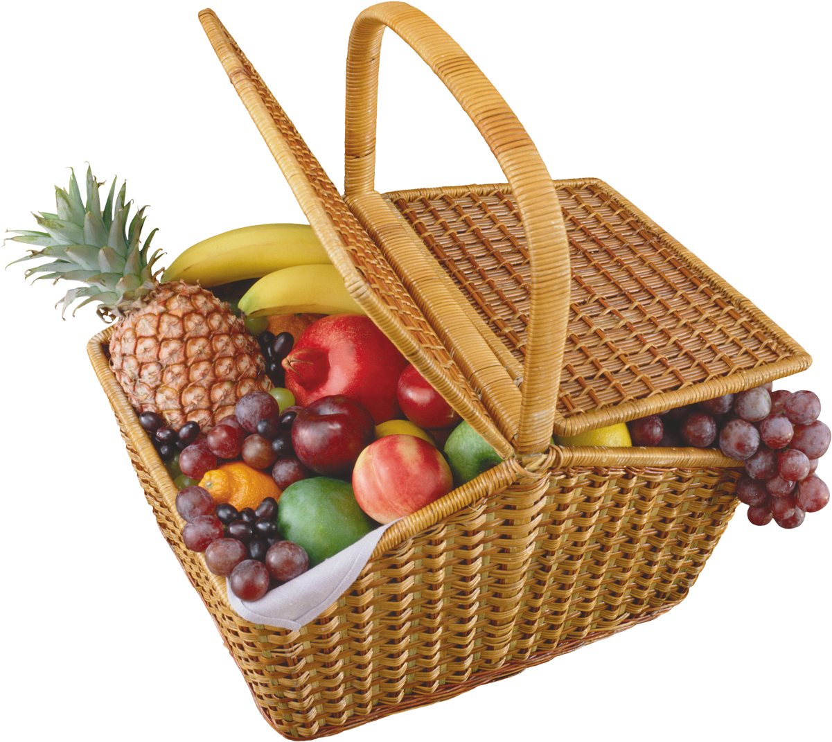 Fruits Basket Png Clipart - Fruit In The Basket Png (1234x1100), Png Download