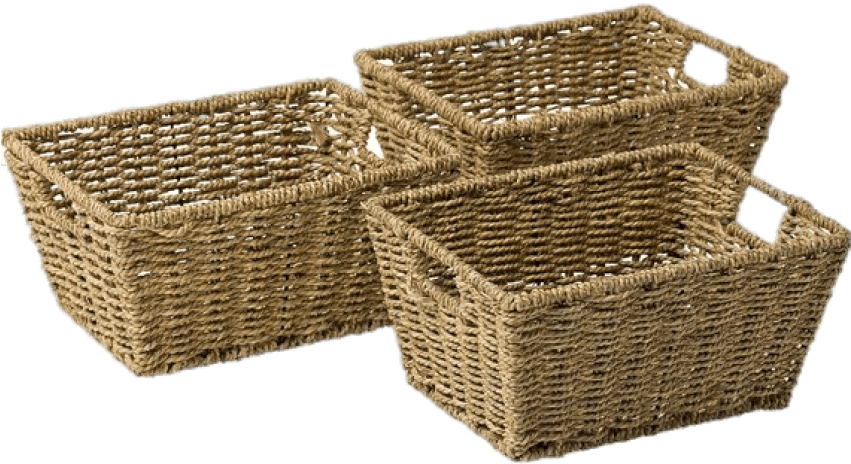 Free Png Set Of Storage Baskets Png Images Transparent - Small Seagrass Storage Baskets (850x765), Png Download
