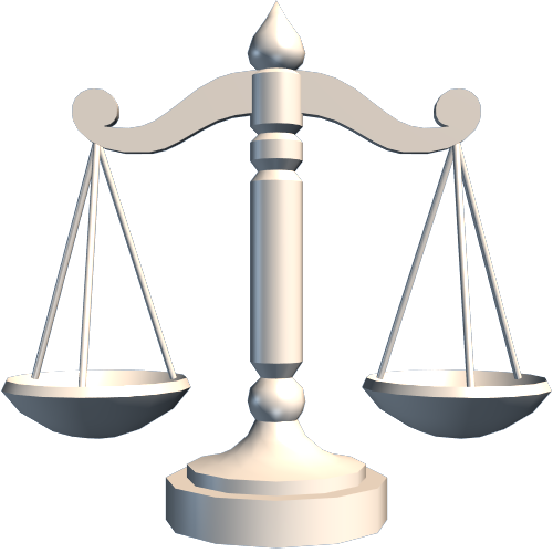 Scales Preview - Silver Scale Of Justice (500x500), Png Download