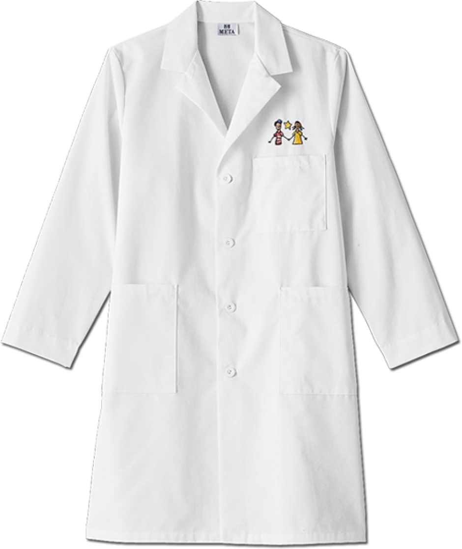 Photo Of 6116 Meta Unisex 40" White Labcoat - Meta Unisex 40 (940x1118), Png Download