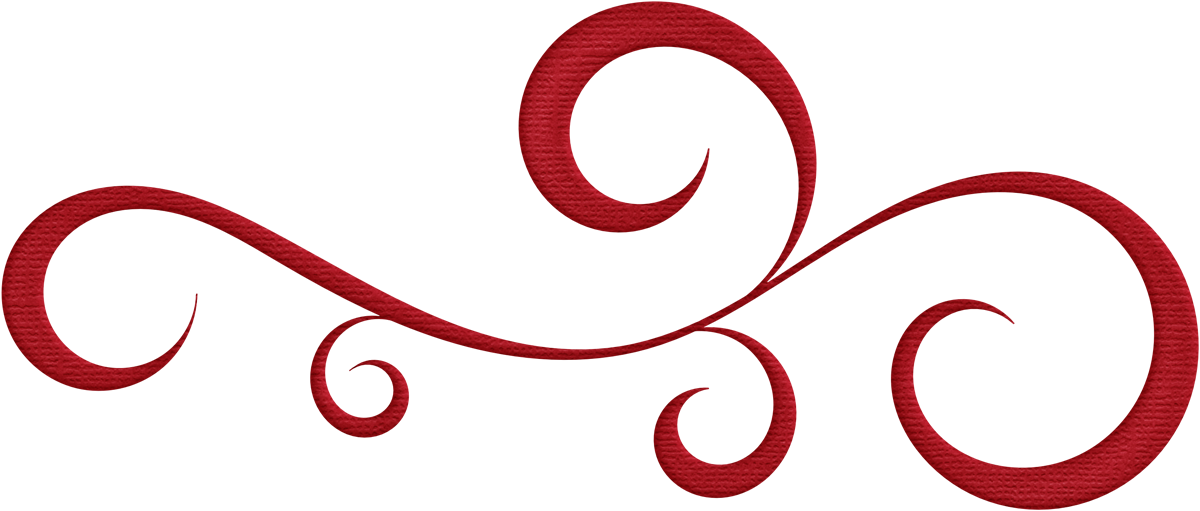 Red Flourish Clipart - Red Flourish Png (1200x511), Png Download