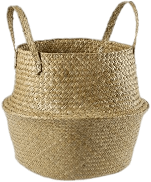 Best Seagrass Basket Png - Foldable Seagrass Basket In Grey (480x480), Png Download