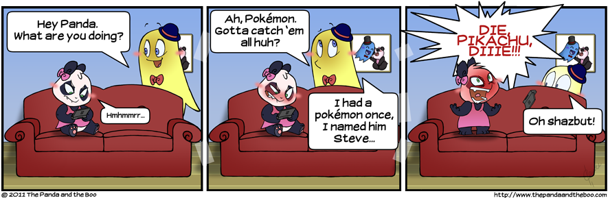 Comic 2011 04 25 The Pokemon - Panda Do Pokemon (900x290), Png Download