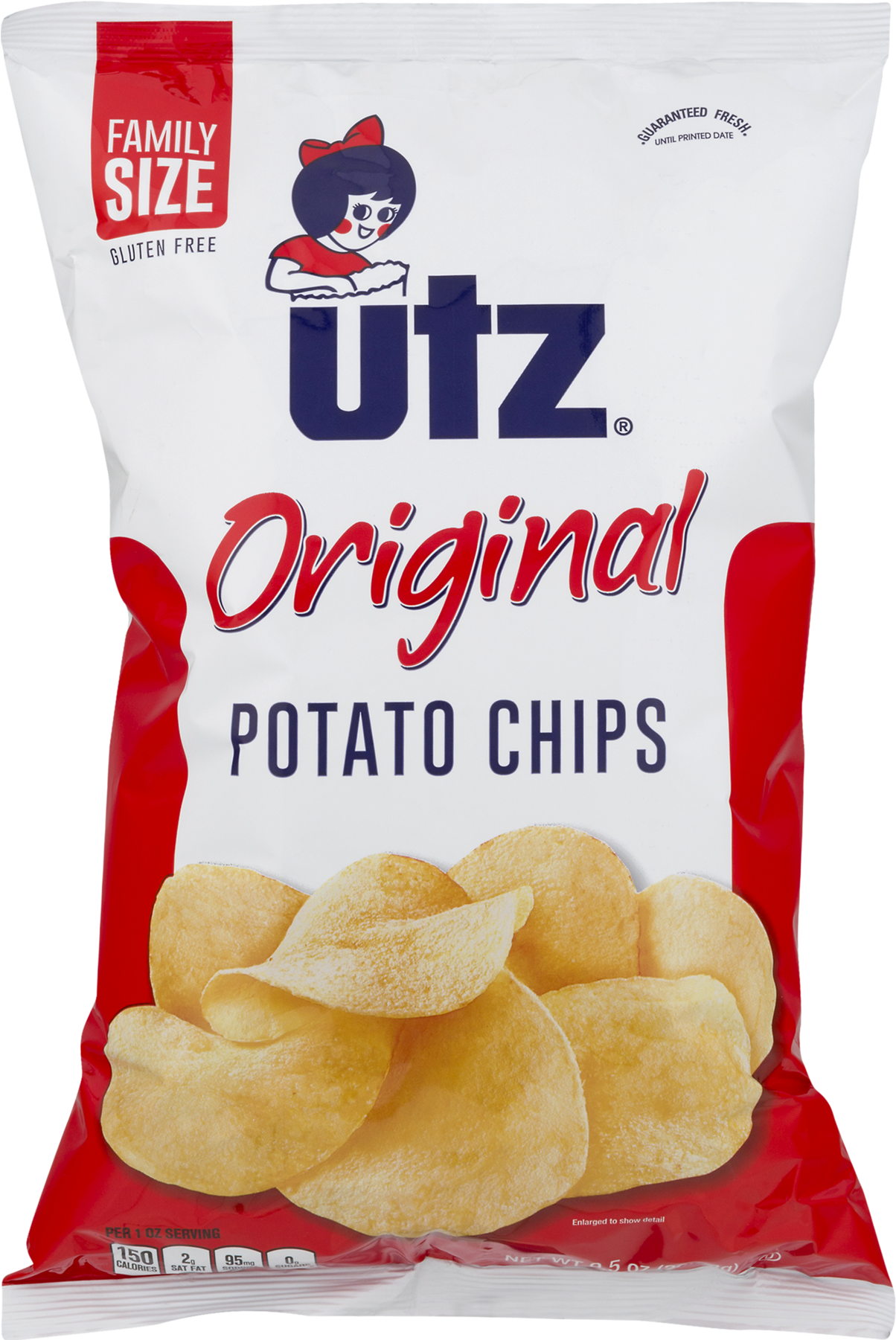 Utz Potato Chips, Family Size - 10.5 Oz Bag (1800x1800), Png Download