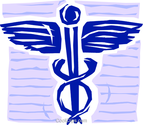 Caduceus Medical Symbol Royalty Free Vector Clip Art - Clip Art (480x418), Png Download