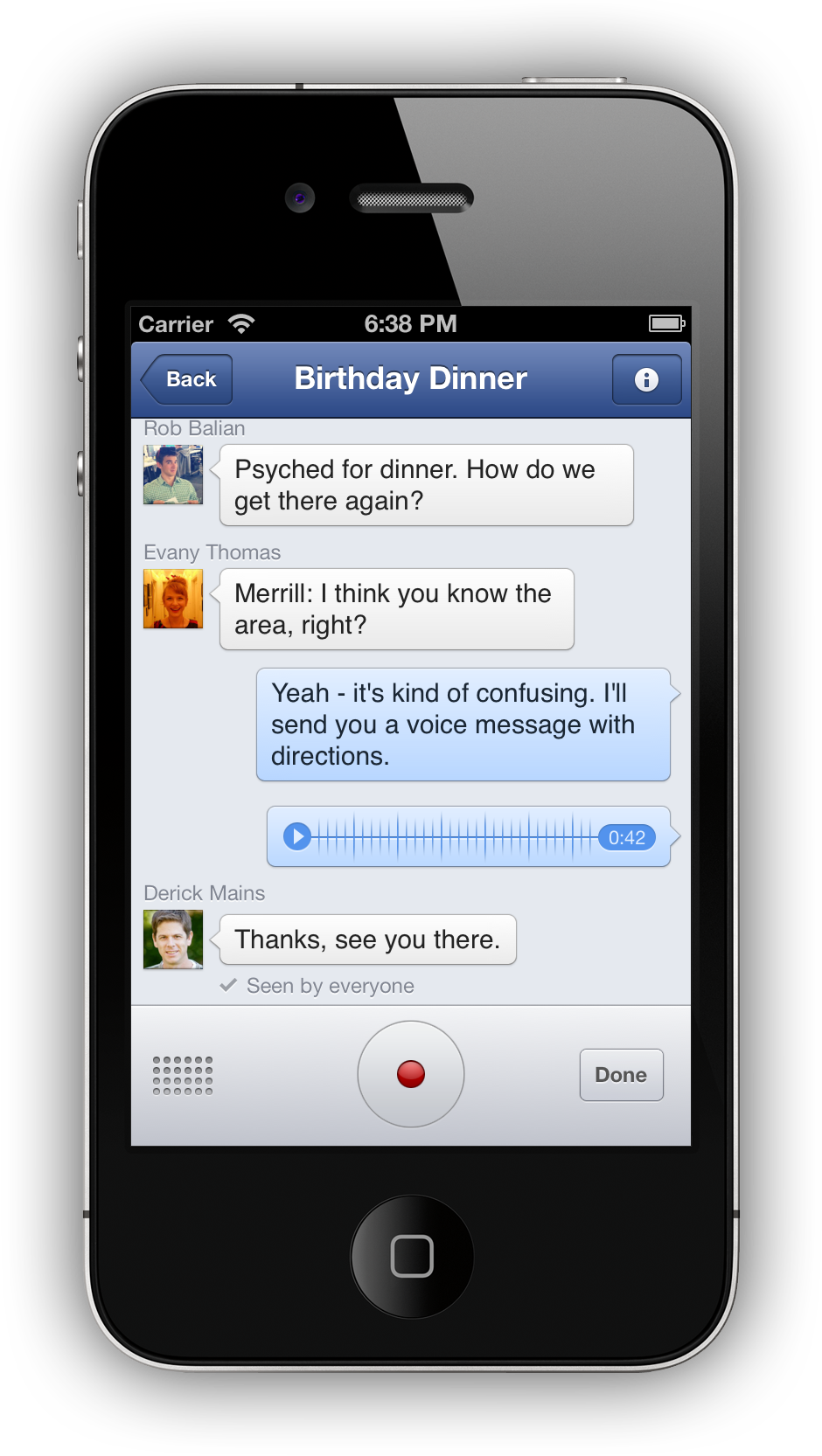 Facebook Message On Phone (520x921), Png Download