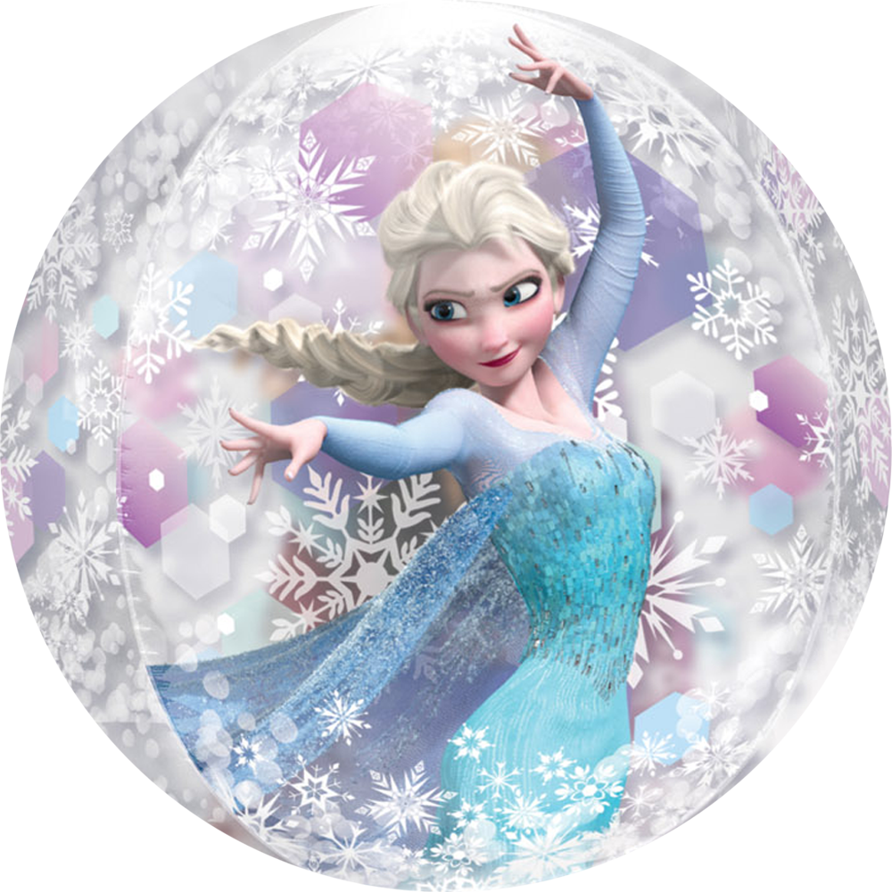 Frozen Elsa & Ana Clear Bubble Balloon Orbz - Frozen Orbz Balloon (1000x1000), Png Download