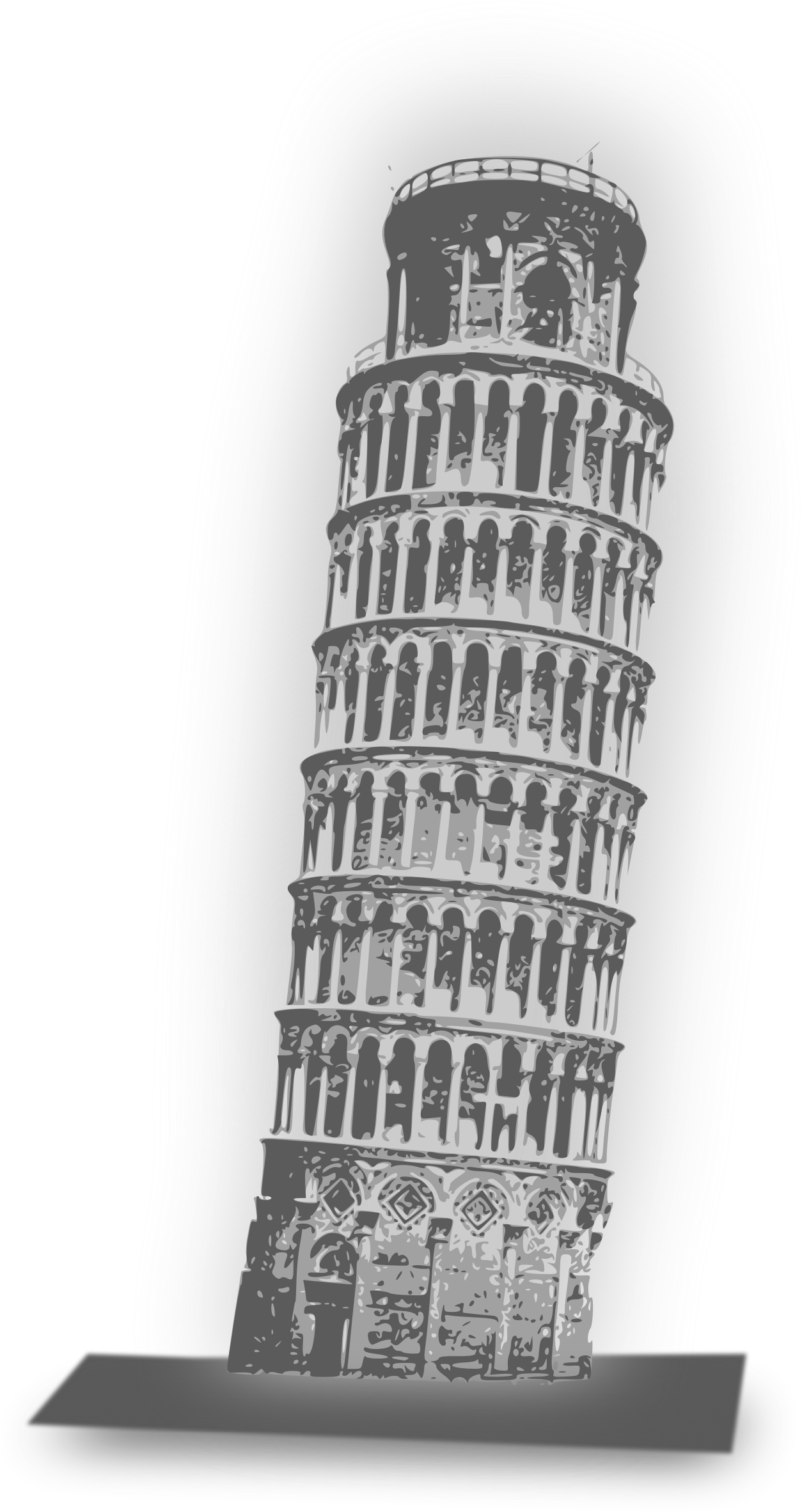 Big Image - Leaning Tower Of Pisa Png (1254x2365), Png Download