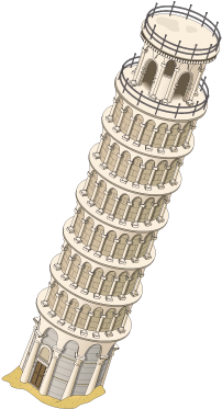 Leaning Tower Of Pisa Png (460x460), Png Download