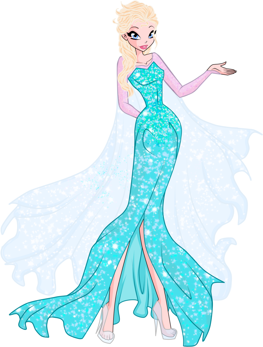 Elsa Rapunzel Anna Olaf Drawing - Elsa (1024x1365), Png Download