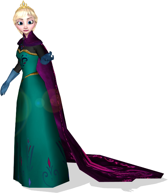 Mmd Frozen Coronation Elsa By Waterlilly1207 - Barbie (568x652), Png Download