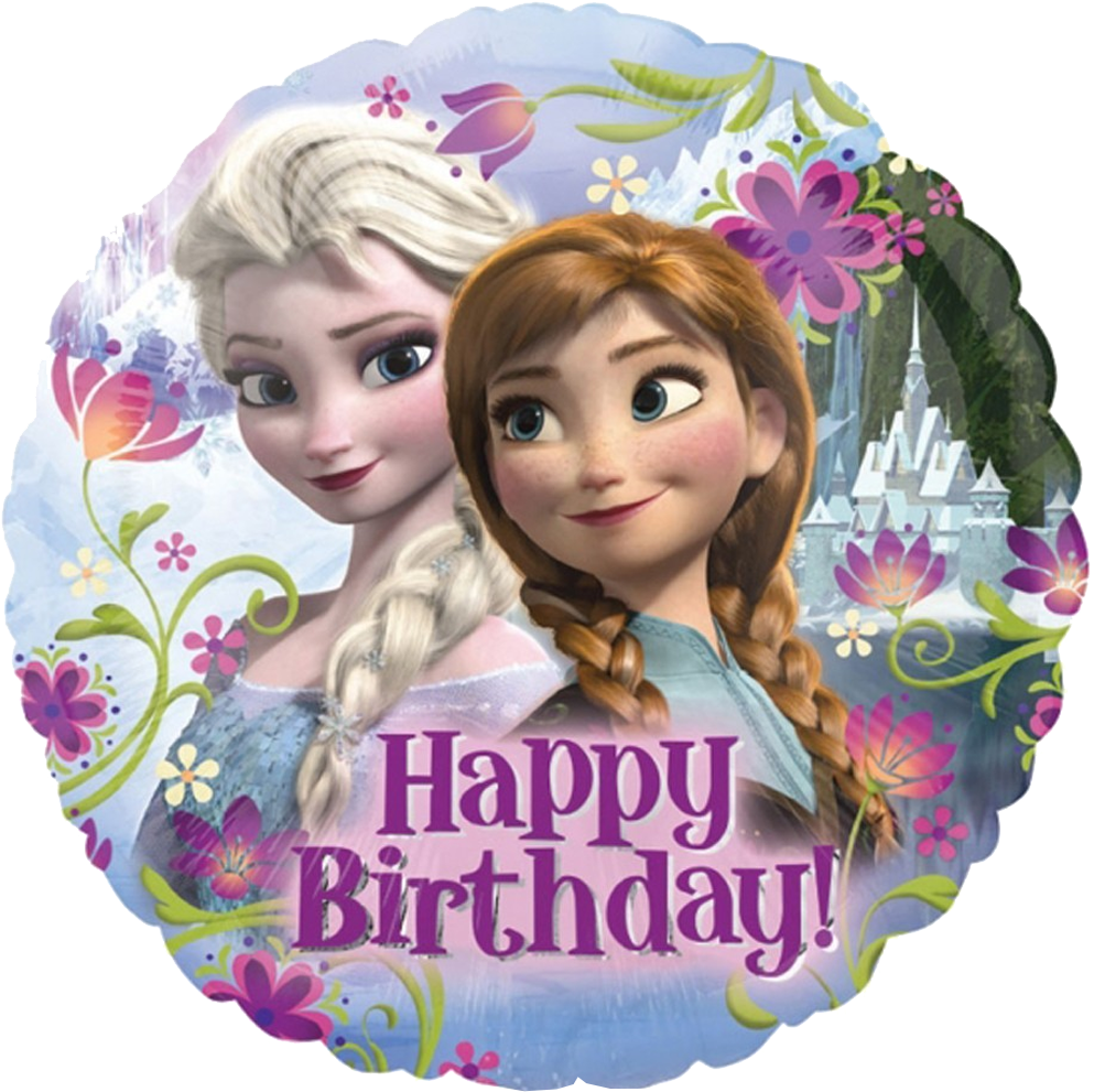 Balloon Anagram Balloonatics Designs - 18" Disney Frozen Birthday Mylar Balloon - Mylar Balloons (1000x1000), Png Download