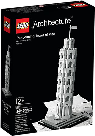The Leaning Tower Of Pisa - Lego Architecture Leaning Tower Of Pisa 21015 (600x450), Png Download