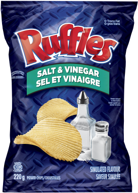 Ruffles® Salt & Vinegar Potato Chips - Au Gratin Chips (302x400), Png Download