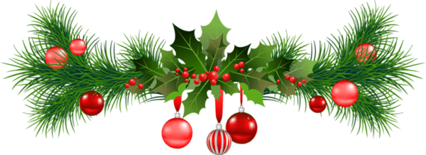 Message From Dennis - Christmas Leaves Png (600x218), Png Download